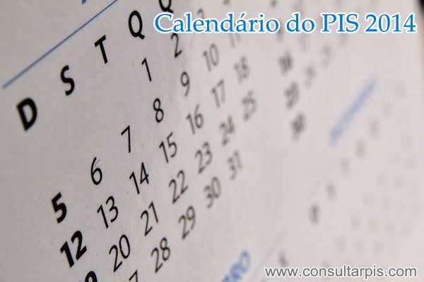 Calendario do PIS 2014